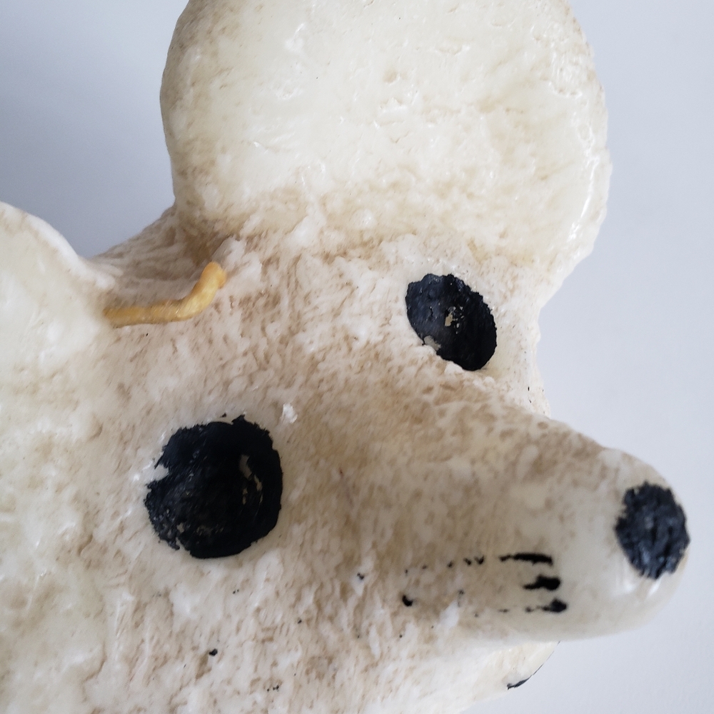 #Vintage 1960-70s Jack B Nimble Wax White Mouse Head Shaped Decorative Candle . - Picture 11 of 13